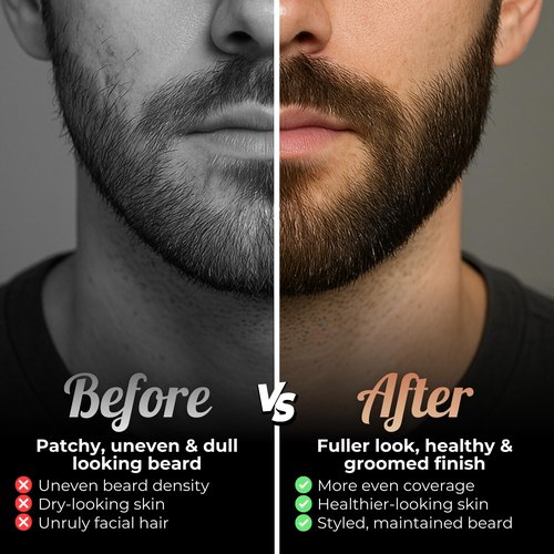 Beard Derma Roller Scalp Hair Care – Microneedle dermaroller for Beard & Facial Hair, Rodillo para Minoxidil, Supports Thicker-Looking Beard, Patchy Beard Filler for Men