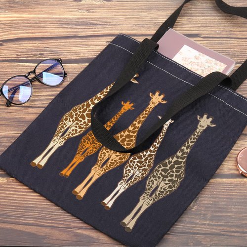 G2TUP Giraffe Tote Bag Giraffe Lovers Reusable Grocery Bag Giraffe Animal Birthday Gift (Giraffe BL TG)