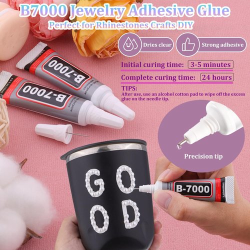 13500Pcs Flatback Pearls for Bedazzling (White) with 3Pcs B7000 Jewelry Glue, Assorted Size 2/3/4/5/6/8/10mm Half Pearl, Bedazzling Gems for Crafting Clothing Tumbler Shoes Embellishment Nail Art