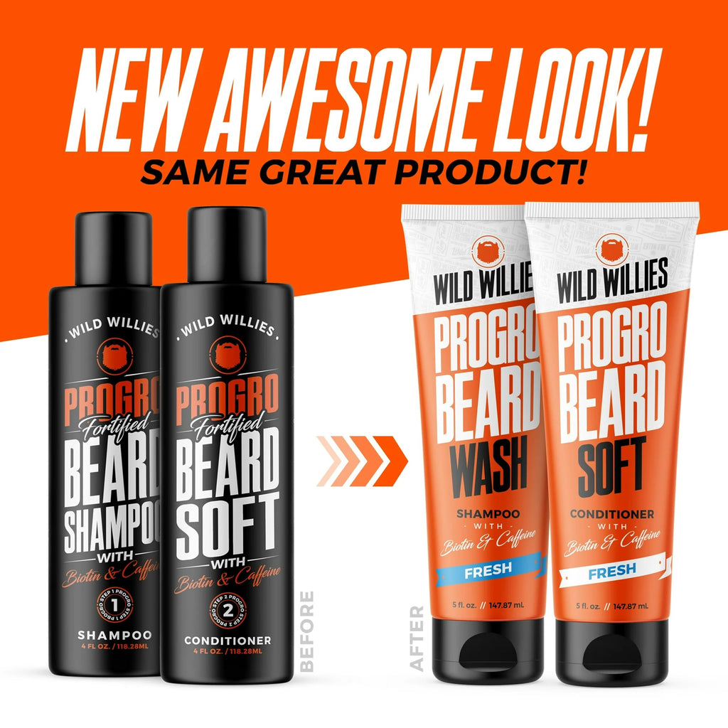 Wild Willies Beard Conditioner for Men - with Biotin & Caffeine for Soft, Healthy Growth - Made in USA - Now Larger at 5 oz Tube at Same Price - Great Beard Softener for Men Coarse Hair