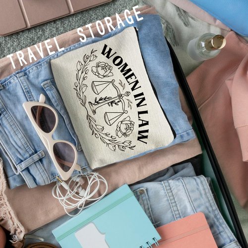 RYYCDOI Lawyer Gifts for Women, Lawyer Makeup Bag, Law School Graduation Gifts, Women in Law Cosmetic Bags Makeup Pouch