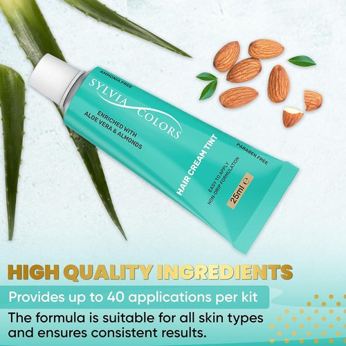 Regine Switzerland Dark Brown Hair Tint Kit - Waterproof Root Touch-Up Color, 25ml, Lasts 4-6 Weeks