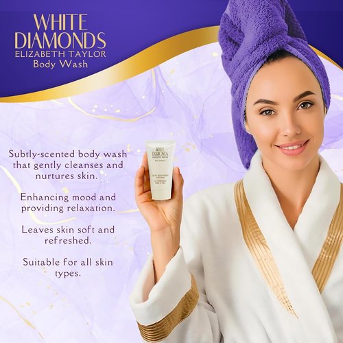 Elizabeth Taylor White Diamonds Gift Set - Luxurious Perfume, Body Lotion & Wash | Perfect for Her
