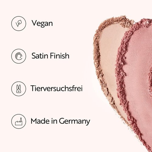 M. Asam Magic Finish Satin Blush - Dark Honey & Nude Flush (0.14 Oz) | Radiant Make-Up Powder With Hyaluronic Acid