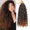 Datanala GoGo Curl Crochet Hairv 18 Inch Pre-Looped Water Wave Crochet Hair 8 Packs Long Beach Curl Crochet Braiding Hair Synthetic Extensions For Women (18Inch/T30)