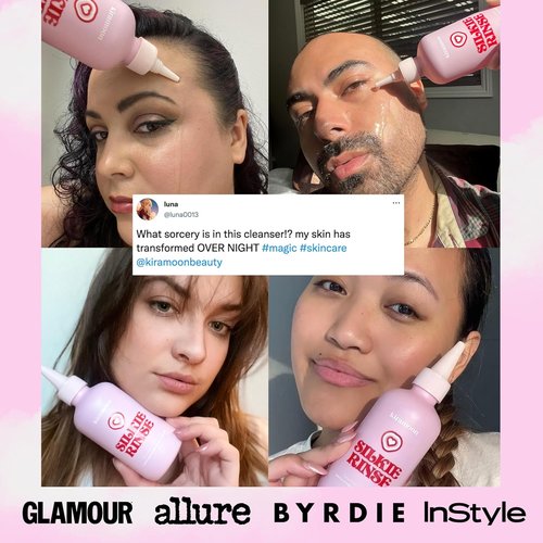 Kiramoon Face Wash - Silkie Rinse Hydrating Cleanser for Dry/Sensitive Skin | Makeup Remover with Ceramides & Squalane