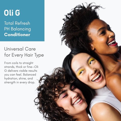 Oli G Total Refresh Hair Conditioner - Lightweight pH Balancing Formula with Marula Oil & Shea Butter - 10 fl oz