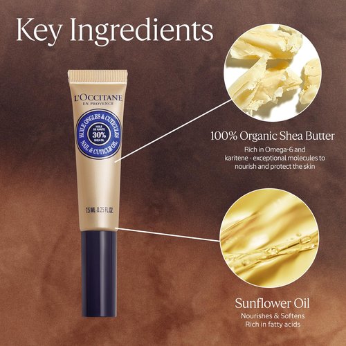 L'OCCITANE Nourishing Nail & Cuticle Oil with 30% Shea Oil. 0.25 fl oz