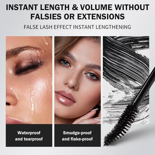 Essence Sky High Mascara - Waterproof Lengthening & Volumizing Formula for Women 60+, Smudge-Proof & Long-Lasting