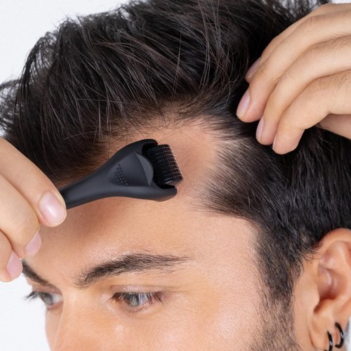 Dremenester Derma Roller for Body, Hair and Sculp, 540 Titanium Microneedle Dermal Skincare, Microneedling Roller for Men and Women with Storage Case
