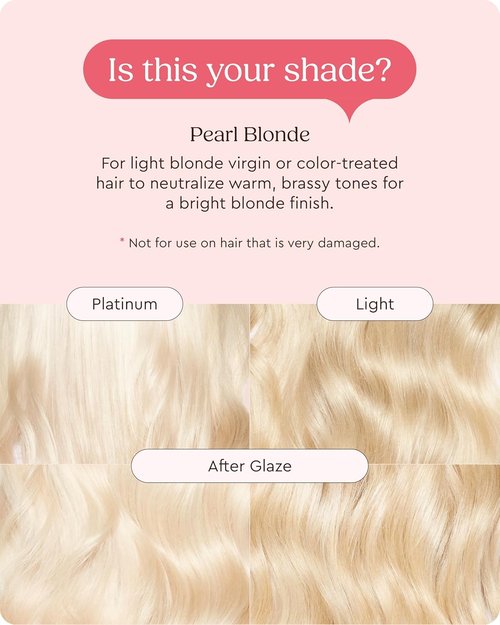 Glaze Supergloss Color Conditioning Gloss - Hydrating Semi-Permanent Toning for Light Blonde Hair - 6.4 Fl Oz - Purple Pearl