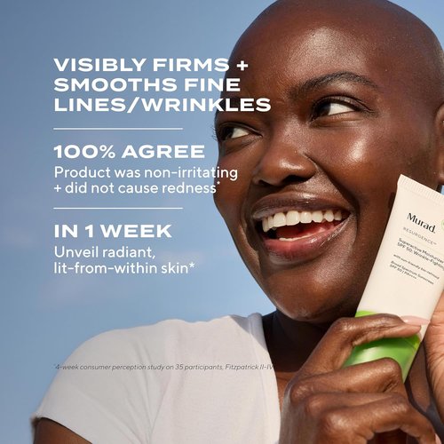 Murad Superactive Wrinkle-Fighting Moisturizer SPF 50 - Bio-Retinoid Facial Sunscreen for Fine Lines | 1.7 Fl Oz