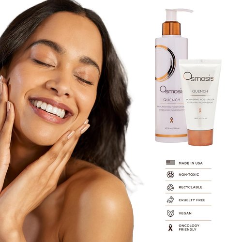OSMOSIS QUENCH Daily Hydrating Facial Moisturizer - Jojoba Oil, Shea Butter & Hyaluronic Acid for Dry to Normal Skin