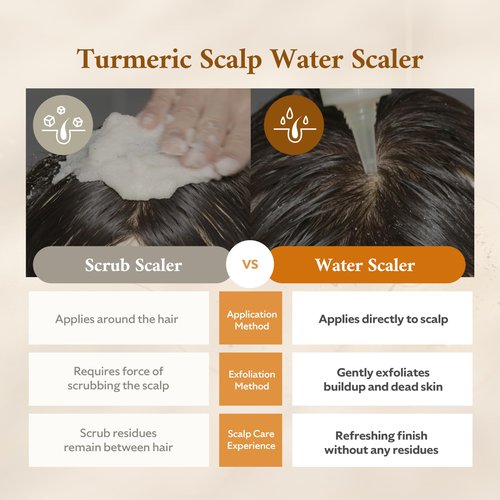 STEAMBASE Turmeric Scalp Water Scaler | Scalp Exfoliator for Itchy Dry Scalp, Thinning Hair, Buildup Remover, Treatment for Excess Sebum Oily Greasy Hair | Korean Hair Care Products, 8.45 fl oz