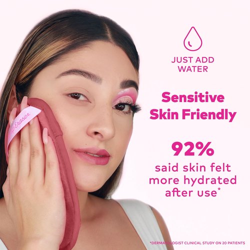 MakeUp Eraser Mini PRO 5pk Gift Set, Erase All Makeup With Just Water, Including Waterproof Mascara, Eyeliner, Foundation, Lipstick, Sunscreen, and More Blush, 5ct