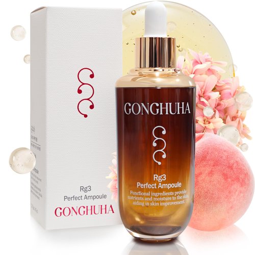 GONGHUHA RG3 Perfect Ampoule Intensive Anti-Aging Skincare with Red Ginseng for Even Skin Tone, Wrinkle Reduction, and Enhanced Elasticity – 45ml