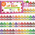 Yopela Mini Lip Balm Bulk 42 Pack, Natural Lip Balms with Vitamin E and Coconut Oil, Moisturizing and Nourishing Dry Cracked Lips,14 Flavors Chap Sticks Small Gift Party Favors for Kids Adults