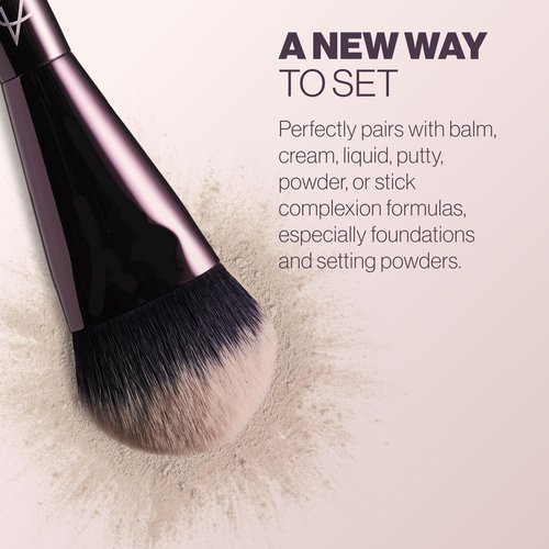 Anisa Beauty Cover & Set Makeup Brush | Professional Foundation, Cream & Powder Brush for Setting and Sculpting with Dense Angled Blending Tip for a Smooth, Flawless Complexion