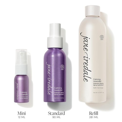 Jane Iredale Calming Lavender Hydration Spray - Natural Moisture-Locking Facial Mist for Soothing Redness & Makeup Setting | Vegan, Gluten-Free