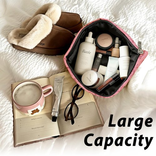 LIANGW Pink Nurse Floral Makeup Bag, Nurse Gifts for Women Cosmetic Bag, Gifts for Nurses Female Women, Nursing Flower Small Toiletry Bags Zipper Makeup Pouch