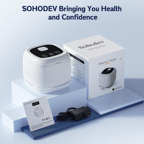 2025 upgraded 3-in-1 version Ultrasonic Retainer Cleaner Machine, degassing technology+ultrasonic+UV, with a 5-fold increase in cleaning efficiency for Dentures, Mouth Guards, Braces, Jewelry