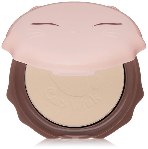 TONYMOLY Cats Wink Clear Pact - Lightweight Clear Skin Powder for Flawless Finish | 01 Clear Skin