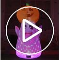 Red Halloween Inflatable Ghost Pumpkin with Colorful Flashing Lights - 5FT Yard Decor