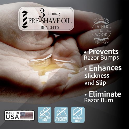 Skiennix Pre-Shave Oil - Sandalwood Scented Premium Shaving Oil for Smooth, Irritation-Free Shave | 1 Oz