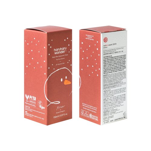 haruharu Wonder Black Rice Hyaluronic Toner for Sensitive Skin, Alcohol-Fragrance Free, Soothing, Hydrating, Holiday Stocking Stuffers, Glass Skin, Korean Skin Care, 5.07 fl.oz (Christmas Edition)