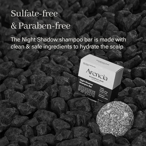 Areancia Night Shadow Biotin Shampoo Bar - Regrowth & Darkening for Gray Hair | Strengthening, Vegan, pH Balanced