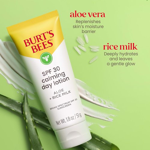 Burt's Bees SPF 30 Calming Day Face Lotion - Soothes Redness & Irritation | 1.8 oz Tube