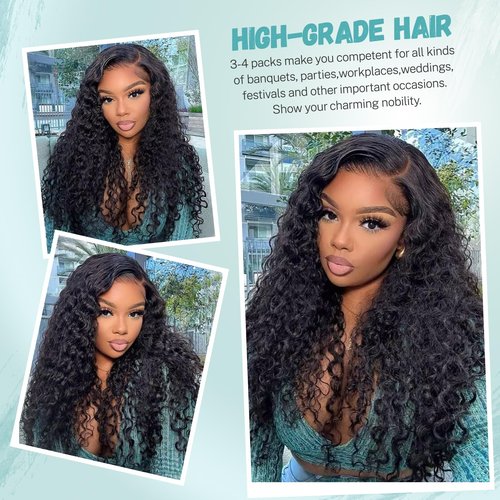 I Tip Human Hair Extensions, Natural Black Pre Bonded Micro Links Real Human Hair Extensions for Black Women Deep Wave Curly Itips Hair 22 Inch 0.5g/Strand 50g
