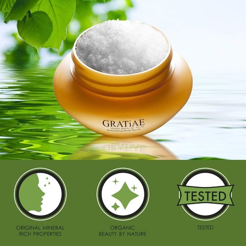 Gratiae Organics Exfoliating Body Scrub - Passion Fruit & Lime for All Skin Types | 8.5 Fl Oz