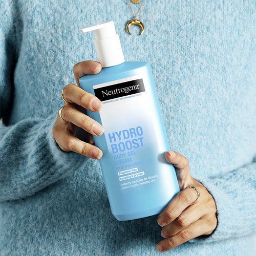 Neutrogena Hydro Boost Body Gel Cream, Hydrating Body Lotion with Hyaluronic Acid for Sensitive Skin, Fragrance-Free Hyaluronic Acid Moisturizer, 16 oz, 2 Pack