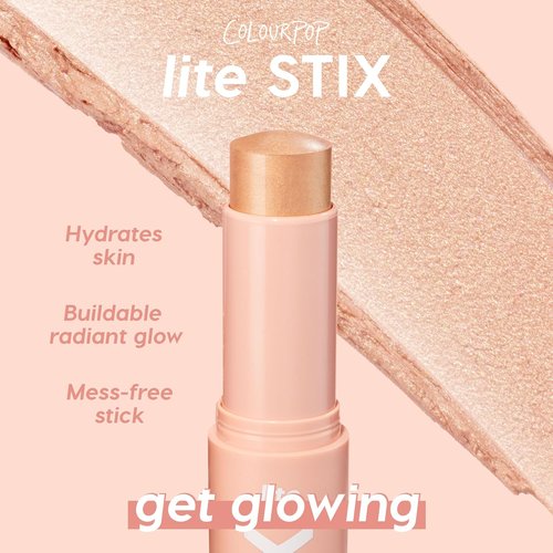 ColourPop Lite Stix Cream Highlighter - Blendable Luminous Makeup for Dewy Finish - Long-Lasting & Portable - Molten Hot (0.33 oz)