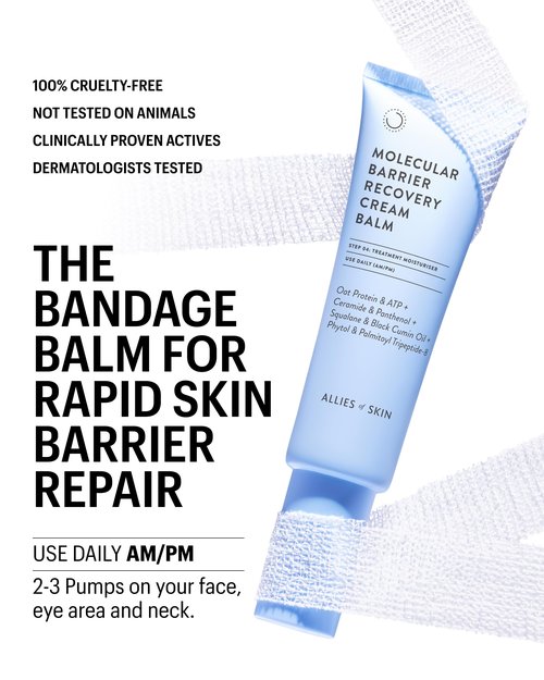 Allies of Skin Molecular Barrier Repair Cream Balm | Deeply Hydrating Face Moisturizer with Ceramides & Squalane | Daily Treatment to Soothe Irritated Skin | For Post-Procedure and Dry Skin | 1 fl oz
