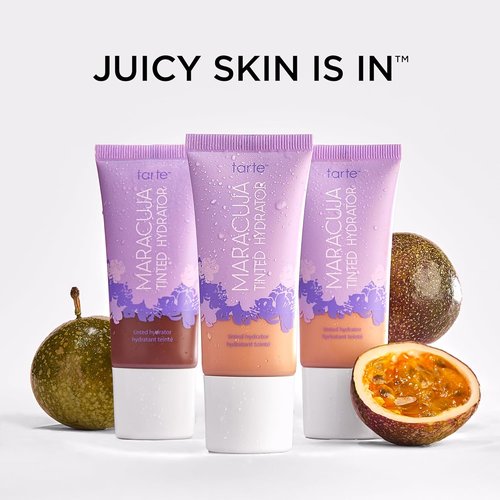 Tarte Maracuja Tinted Moisturizer - Lightweight Sheer Foundation with Hydrating Hyaluronic Acid & Turmeric, Vegan Formula