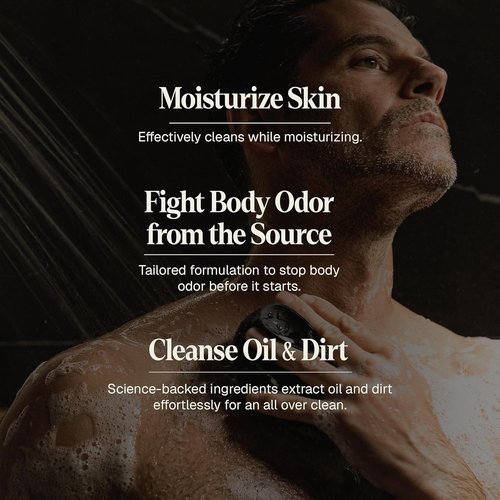 Black Wolf Moisturizing Body Wash for Men - Hydrating Sandalwood Cleanser with Hyaluronic Acid & Aloe Vera | 16 oz