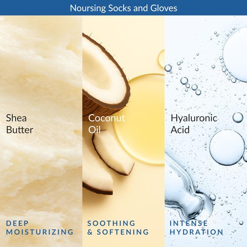 Epielle Intensive Repairing Hand & Foot Masks, Restore and Moisturize Dry, Cracked Skin, Self Care Gifts for Women, Spa Kit, Easter Basket Stuffers, 6 Moisturizing Gloves & 6 Moisturizing Socks