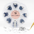 MDC LASHES Eyelash Fans Mix Length - Volume Lash Extensions 8D-16D, C D Curl, 0.05-0.07 Short Stem Premade Loose Fans, 9-16mm Length, Easy Application
