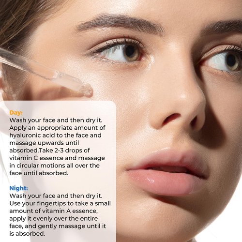 Anti-Aging Facial Serum Set - Vitamin C, Retinol & Hyaluronic Acid Serum Set for Skin Radiance and Moisture, 1 Fl Oz (Pack of 3)