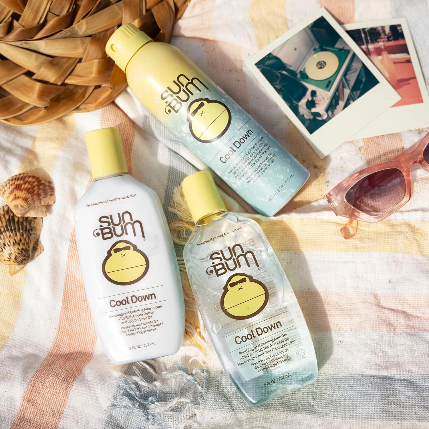 Sun Bum Aloe Vera Gel - Vegan After Sun Care to Soothe & Hydrate Sunburn - 8 oz