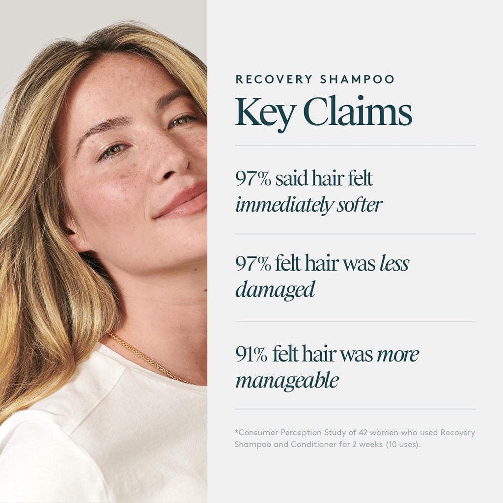 VIRTUE Recovery Shampoo - Sulfate-Free Formula with Keratin & Baobab Oil for Damaged Hair | Color Safe
