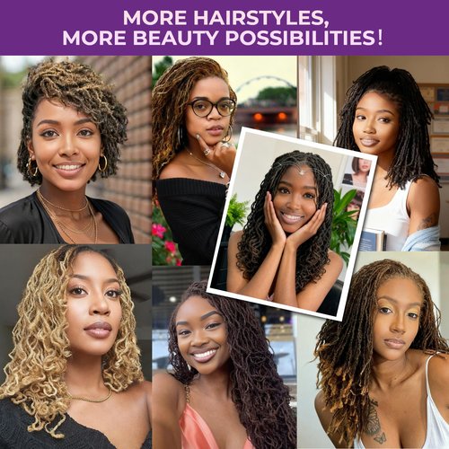 8-12 Inch Sister locks Human Hair Handmade Interlock Locs Curly Tips Sister Loc Real Human Hair Microlocs Extensions Permanent Dreadlock Extensions Natural Soft Looking (0.2cm,10 Inch-20 Strands)
