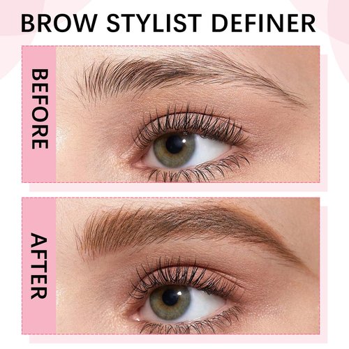 Regine Switzerland Eyebrow Pencils - Ultra-Fine 0.1mm Waterproof with 2-in-1 Double-Ended Tip | Black