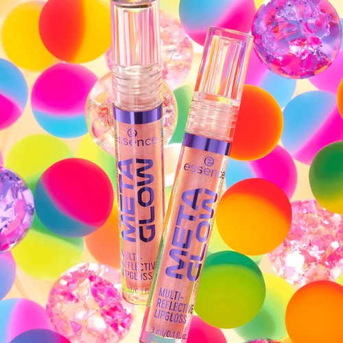 Essence | Meta Glow Multi-Reflective Lip Gloss | Iridescent Holographic Shine, Non-Sticky & Comfortable | Vegan (02 | Digital Pink)