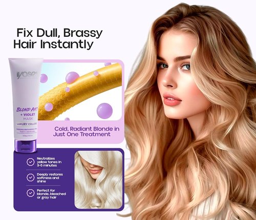 Professional Blond Art+ Purple Toner Mask - Violet Conditioning Treatment for Blonde & Silver Tones