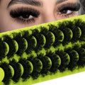 Mink Lashes Fluffy 20mm Stirps Lash Volume False Eyelashes 10 Pairs 8D Cat Eye Lashes D Curl Dramatic Soft Eyelash 25mm Big Long Lash Strips Lashes Pack That Look Like Extensions (B16-Fluffy Lashes)