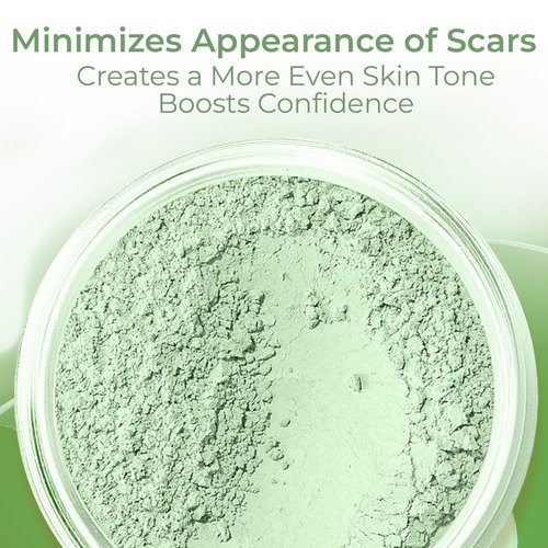 Green Corrector | Mineral Makeup Powder for Redness & Acne – Full Coverage Concealer, SPF 20, 5g Jar