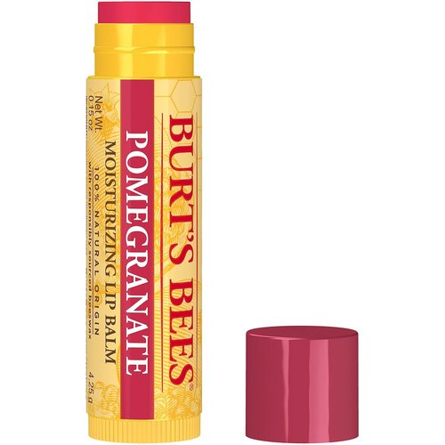Burt's Bees 100% Natural Lip Balm - Pomegranate Flavor with Beeswax & Fruit Extracts | 0.15 Ounce